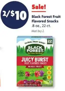 Family Dollar Black Forest fruit flavored snacks offer