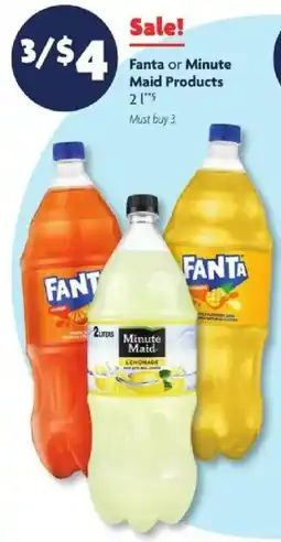 Family Dollar Fanta or Minute Maid Products offer