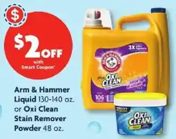 Family Dollar Arm & Hammer Liquid or Oxi Clean Stain Remover Powder offer