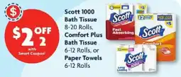 Family Dollar Scott bath tissue or paper towels offer