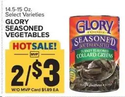 Food Lion Glory seasoned vegetables offer