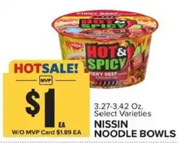 Food Lion Nissin Noodle Bowls offer