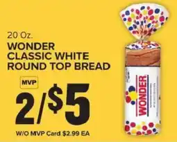 Food Lion Wonder classic white round top bread offer