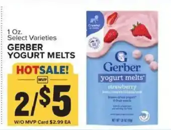 Food Lion Gerber yogurt melts offer