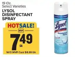 Food Lion Lysol disinfectant spray offer
