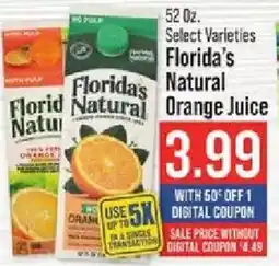 IGA Floridas Natural Orange Juice offer