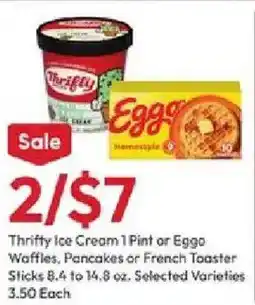 Stater Bros Thrifty Ice Cream or Eggo Waffles, Pancakes or French Toaster Sticks offer
