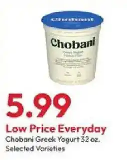 Stater Bros Chobani Greek Yogurt offer