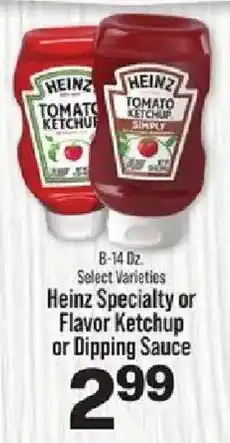 IGA Heinz Specialty or Flavor Ketchup or Dipping Sauce offer
