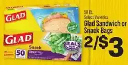 IGA Glad sandwich or snack bags offer