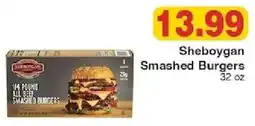 Piggly Wiggly Sheboygan smashed burgers offer