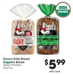 Mariano's Dave's Killer Bread Organic Bread offer