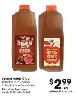 Mariano's Kroger apple cider offer