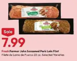 Stater Bros Fresh Farmer John Seasoned Pork Loin Filet offer