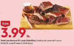 Stater Bros Pork Loin Back or St. Louis Style Ribs offer