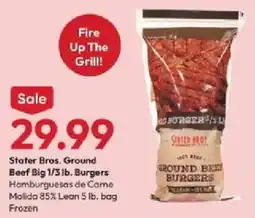 Stater Bros Stater Bros. Ground Beef Big 1/3 lb. Burgers offer