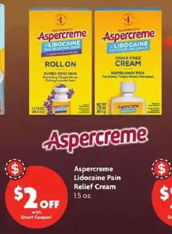 Aspercreme Lidocaine Pain Relief Cream