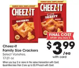 Mariano's Cheez-it Family Size Crackers offer