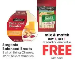 Mariano's Sargento string cheese offer