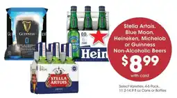 Mariano's Stella Artois, Blue Moon, Heineken, Michelob or Guinness Non-Alcoholic Beers offer