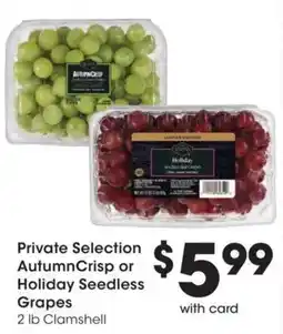Mariano's Private Selection AutumnCrisp or Holiday Seedless Grapes offer