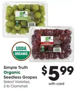 Mariano's Simple Truth Organic Seedless Grapes offer
