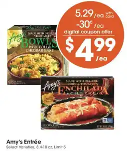Mariano's Amy's Entrée offer