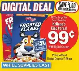 IGA Kellogg's Frosted Flakes Kids Cereal offer