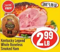 IGA Kentucky Legend Whole Boneless Smoked Ham offer