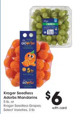 Mariano's Kroger Seedless Adorbs Mandarins offer