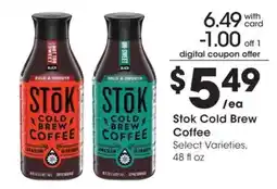 Mariano's Stok cold brew coffee offer