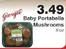 Piggly Wiggly Giorgio baby portabellla mushrooms offer