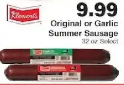 Piggly Wiggly Klement's Original or Garlic Summer Sausage offer