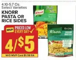 Food Lion Knorr pasta or rice sides offer