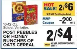 Food Lion Post pebbles or honey bunches of oats cereal offer