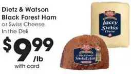 Mariano's Dietz & Watson Black Forest Ham or Swiss Cheese offer