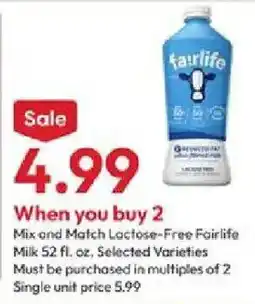 Stater Bros Fairlife lactose-free milk offer