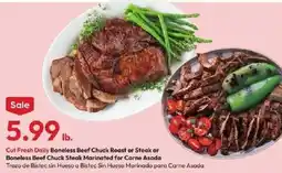 Stater Bros Cut Fresh Daily Boneless Beef Chuck Roast or Steak offer