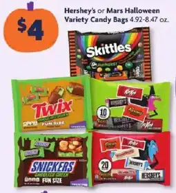 Family Dollar Hershey's or Mars Halloween Variety Candy Bags offer