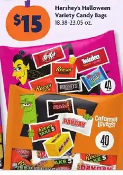Family Dollar Hershey's Halloween Variety Candy Bags offer