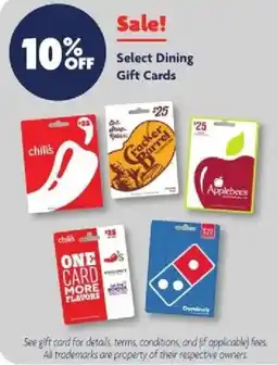 Family Dollar Select Dining Gift Cards offer