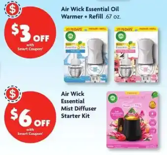 Family Dollar Air Wick Essential Oil Warmer + Refill offer