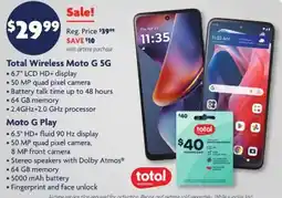 Family Dollar Total Wireless Moto G 5G offer