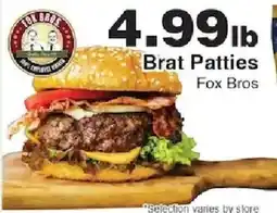 Piggly Wiggly Fox Bros Brat Patties offer