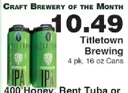 Piggly Wiggly Titeltown Brewing Green 18 IPA offer