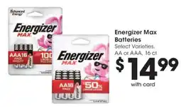 Mariano's Energizer Max Batteries offer