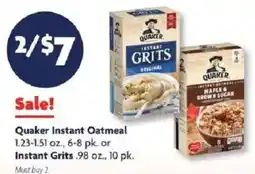 Family Dollar Quaker instant oatmeal offer