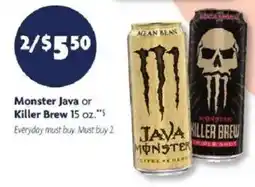 Family Dollar Monster Java or Killer Brew offer