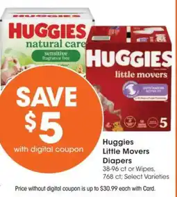 Mariano's Huggies Little Movers Diapers offer