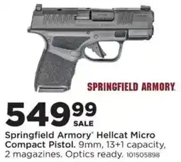 Mills Fleet Farm Springfield Armory Hellcat Micro Compact Pistol offer